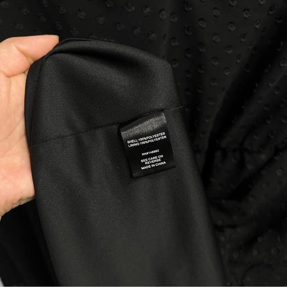 Torrid Black Dress Textured Stitch Chiffon Skater Dress Bell Sleeve Stretch Tie - Picture 7 of 7